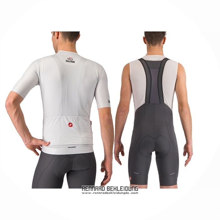 2024 Fahrradbekleidung Giro D'italia Silber Trikot Kurzarm Und Tragerhose